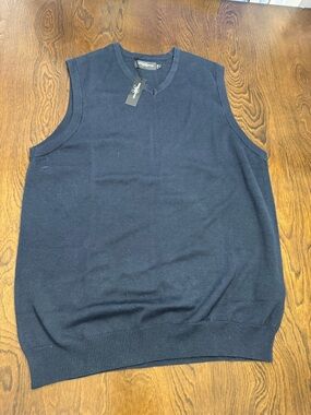 Sleeveless V-Neck Sweater Vest - Navy